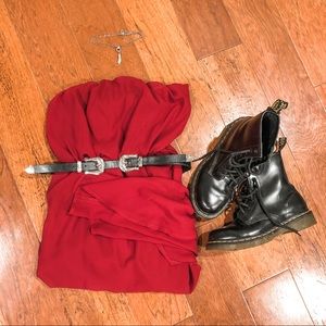 Red high low dress🍒